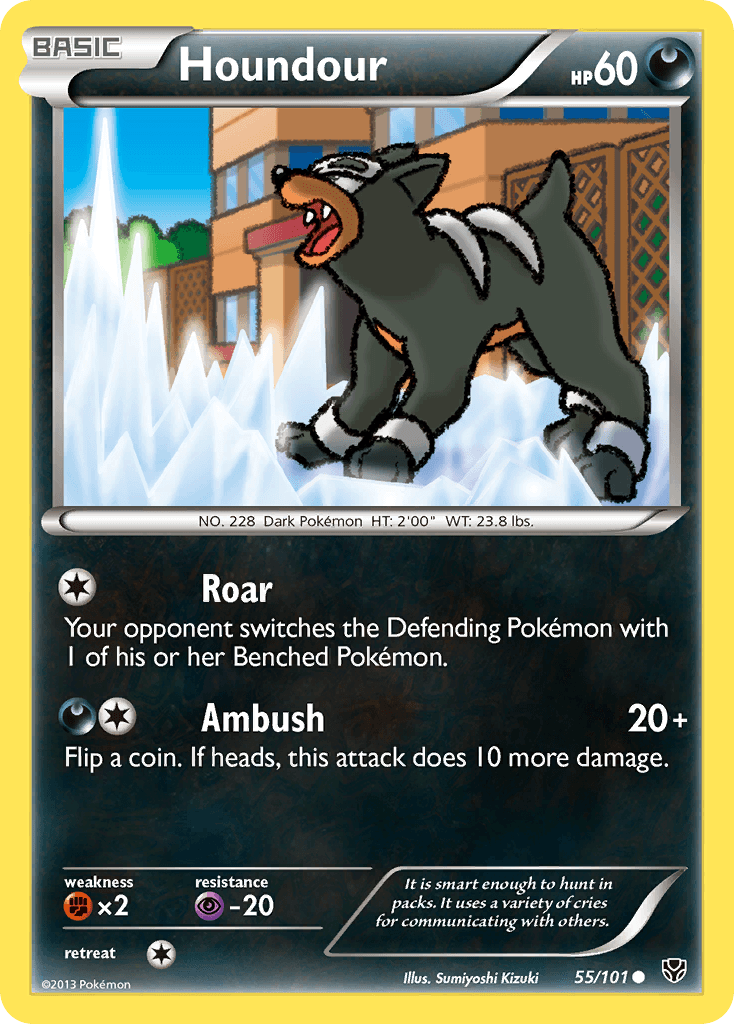 Houndour, carta 55 de Plasma Blast