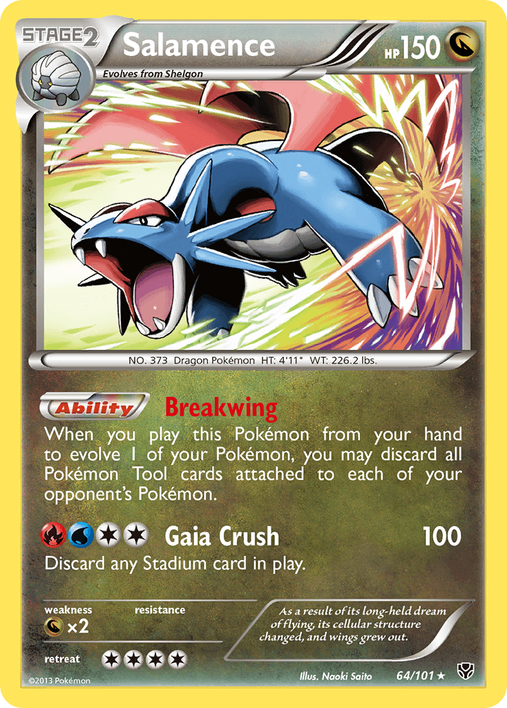 Salamence, carta 64 de Plasma Blast