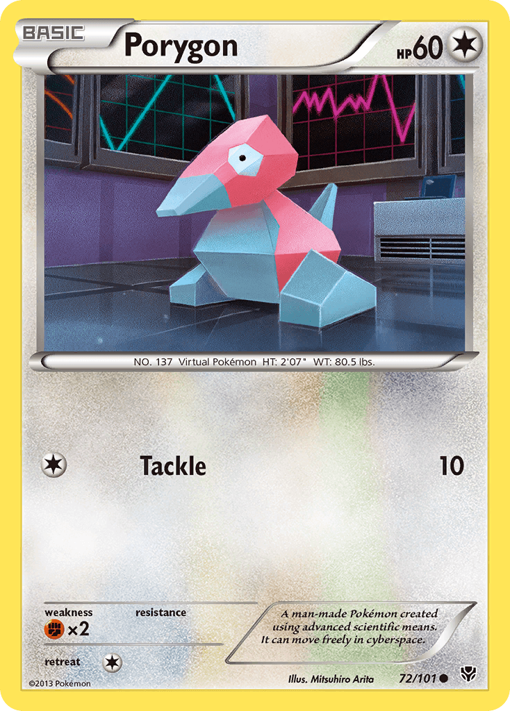 Porygon, carta 72 de Plasma Blast