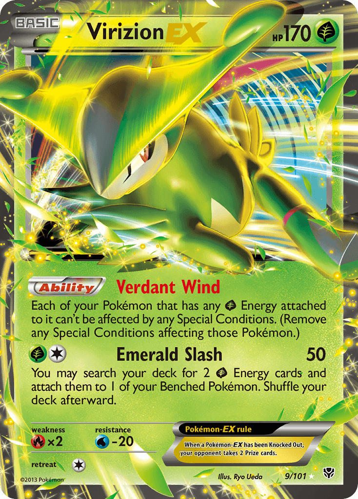 Virizion-EX, carta 9 de Plasma Blast