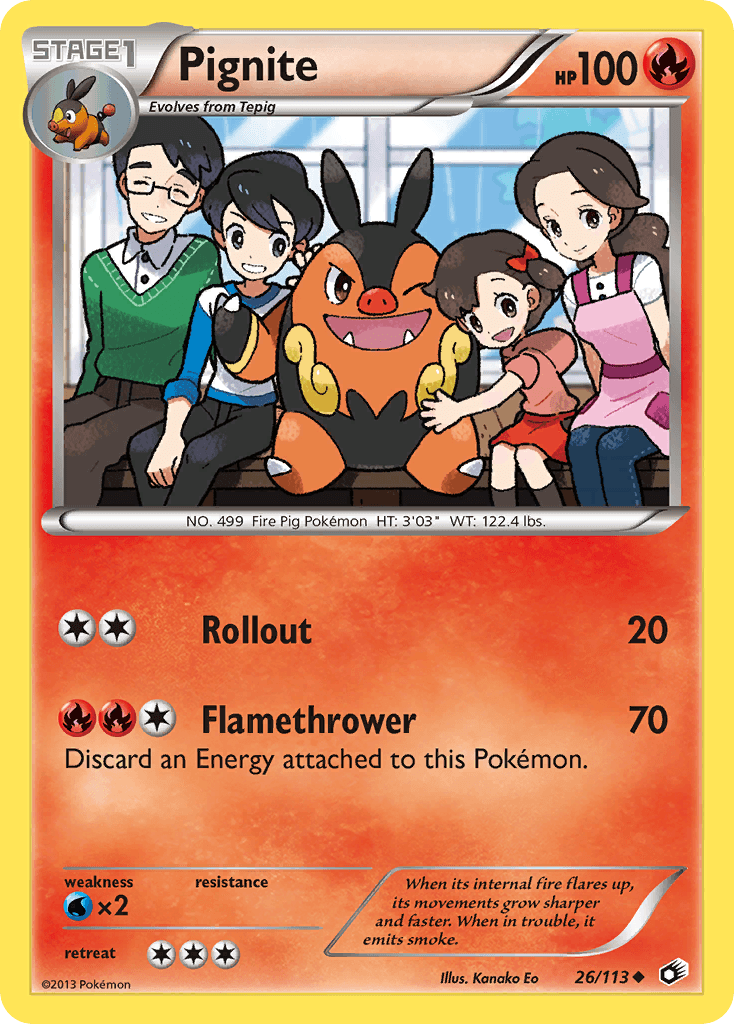 Pignite, carta 26 de Legendary Treasures