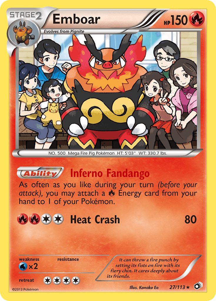Emboar, carta 27 de Legendary Treasures