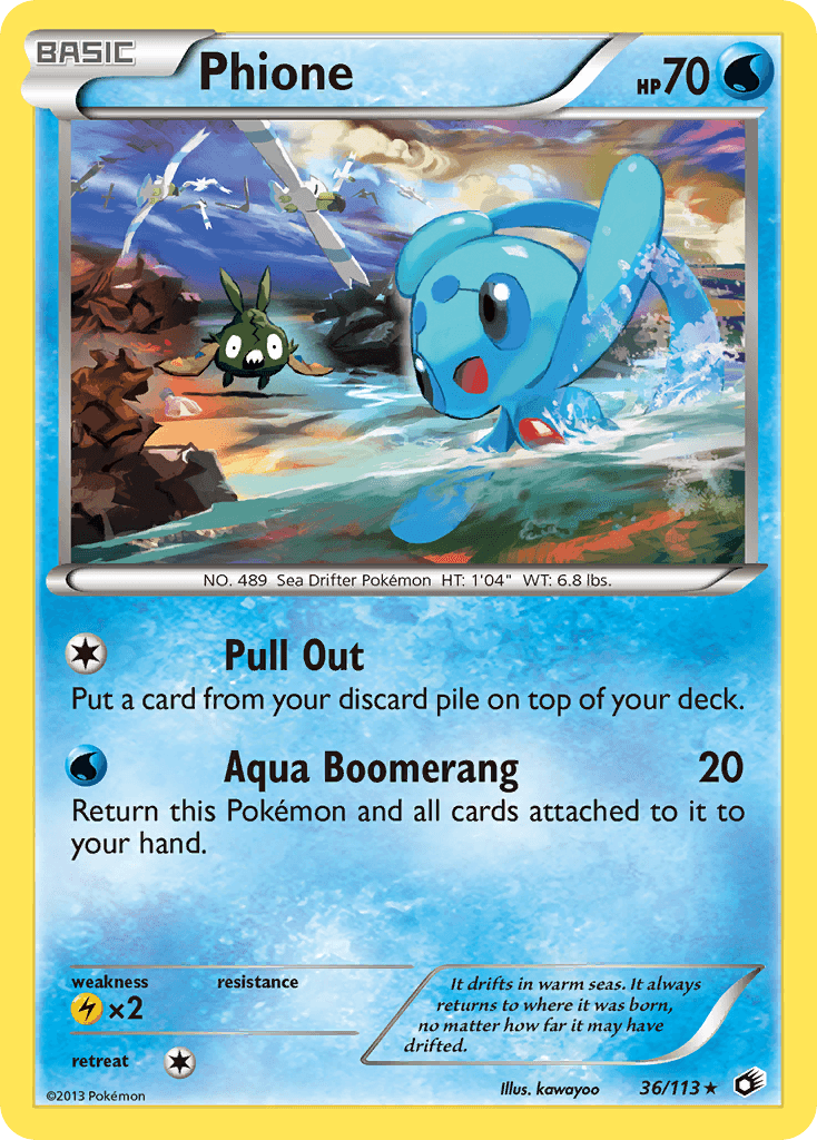Phione, carta 36 de Legendary Treasures