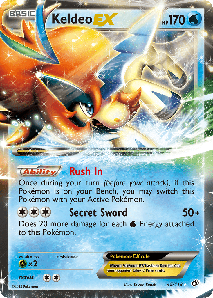 Keldeo-EX, carta 45 de Legendary Treasures