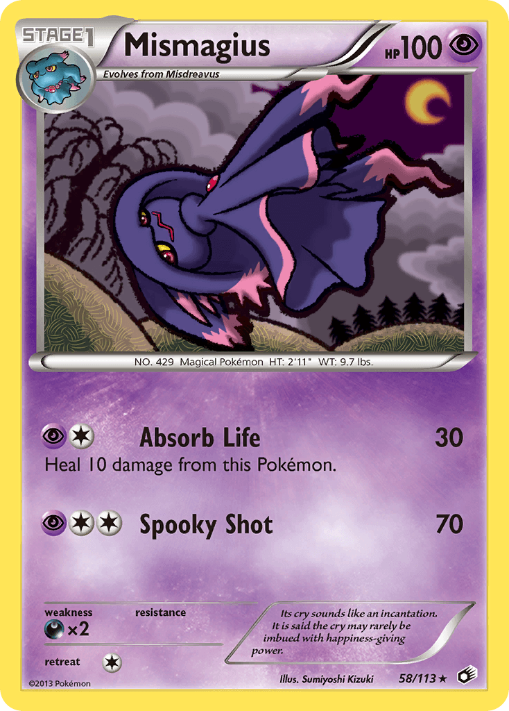 Mismagius, carta 58 de Legendary Treasures