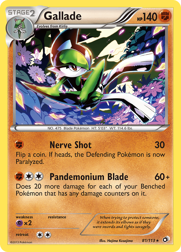 Gallade, carta 81 de Legendary Treasures