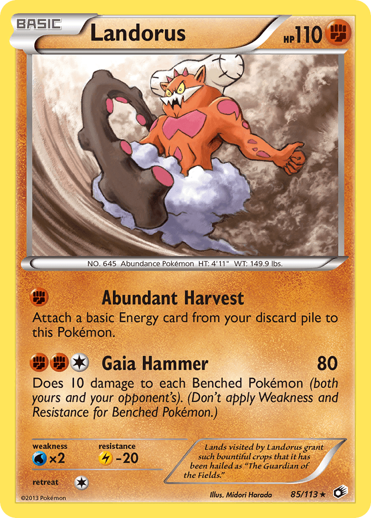 Landorus, carta 85 de Legendary Treasures