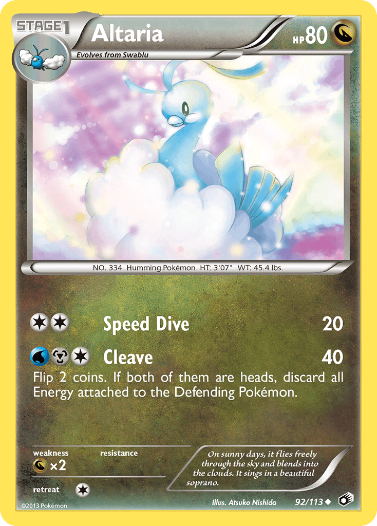 Altaria, carta 92 de Legendary Treasures