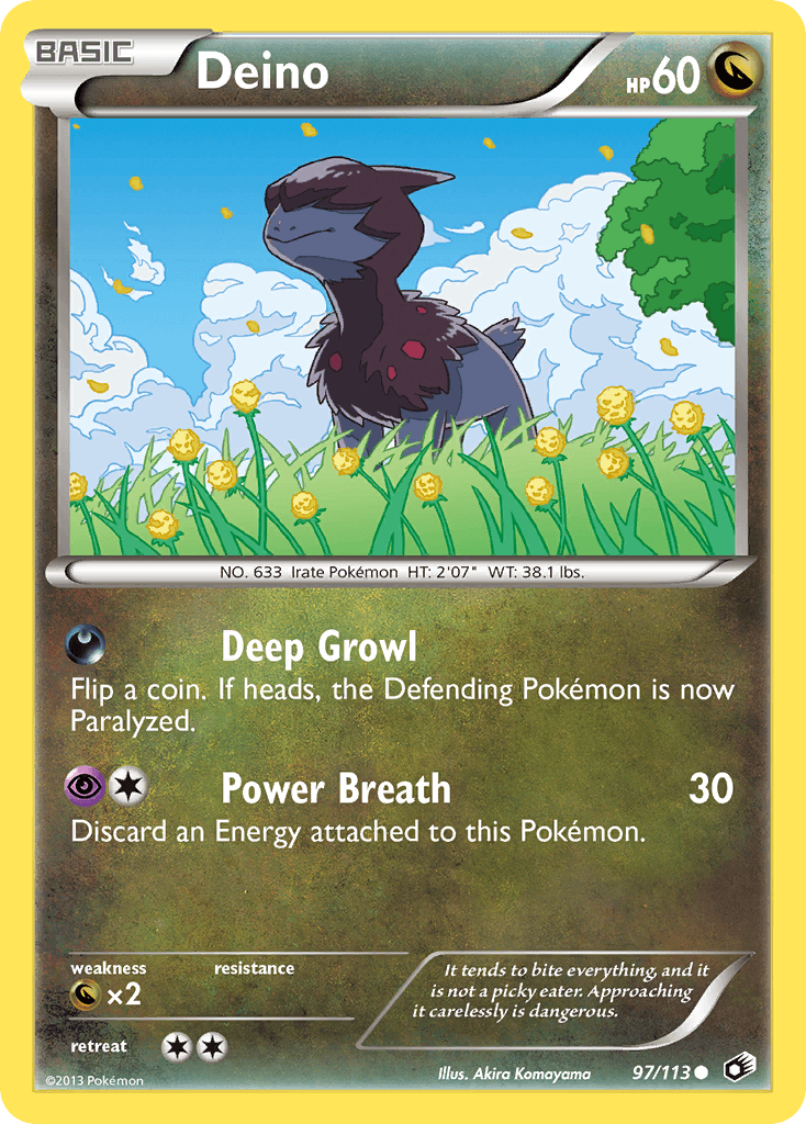 Deino, carta 97 de Legendary Treasures
