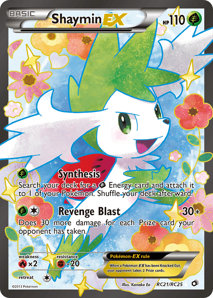 Shaymin-EX, carta RC21 de Legendary Treasures