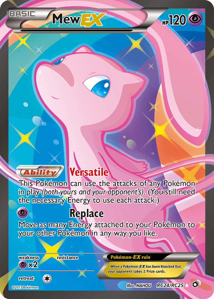 Mew-EX, carta RC24 de Legendary Treasures