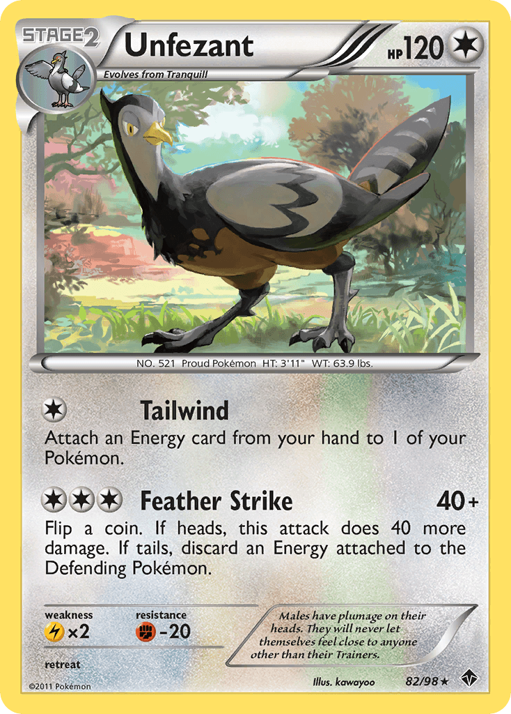 Unfezant, carta 82 de Emerging Powers