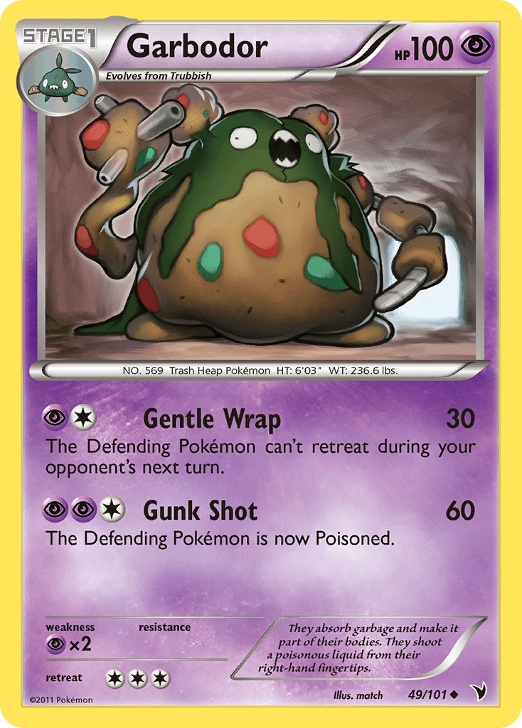 Garbodor, carta 49 de Noble Victories