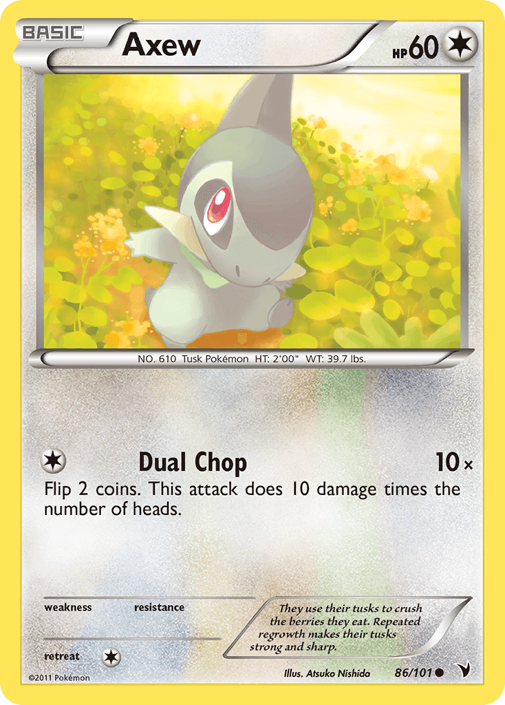 Axew, carta 86 de Noble Victories