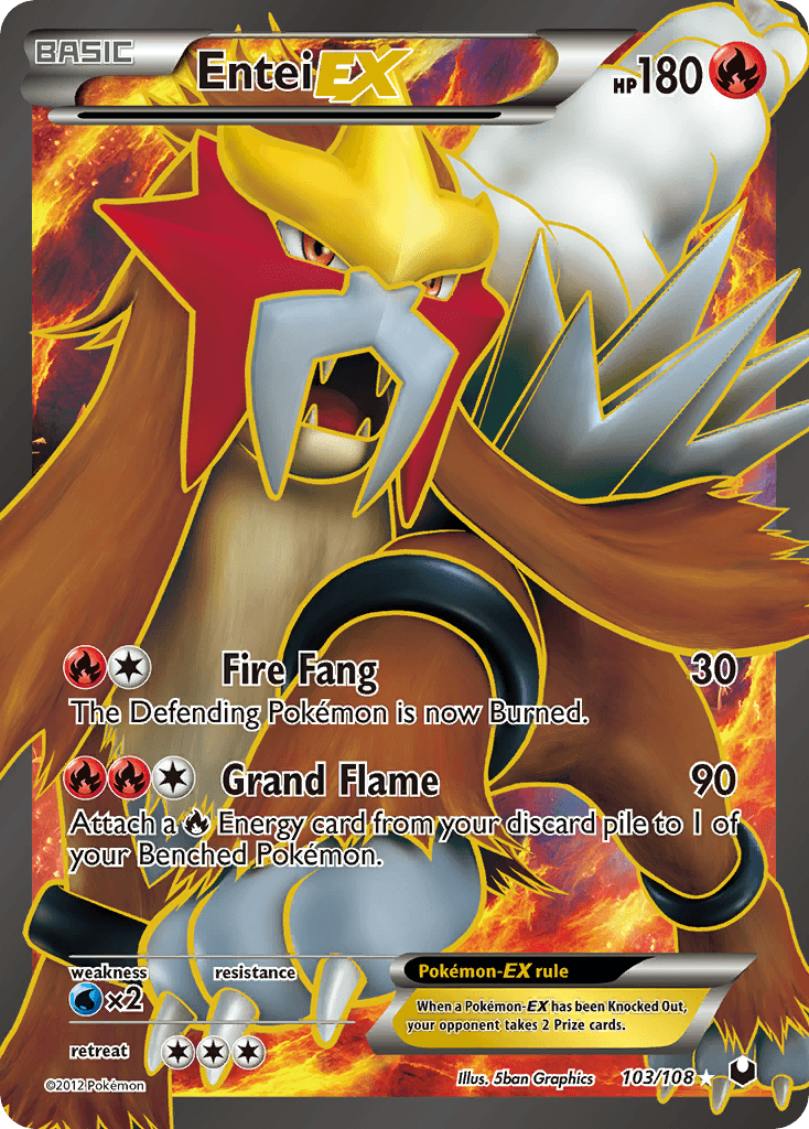 Entei-EX, carta 103 de Dark Explorers