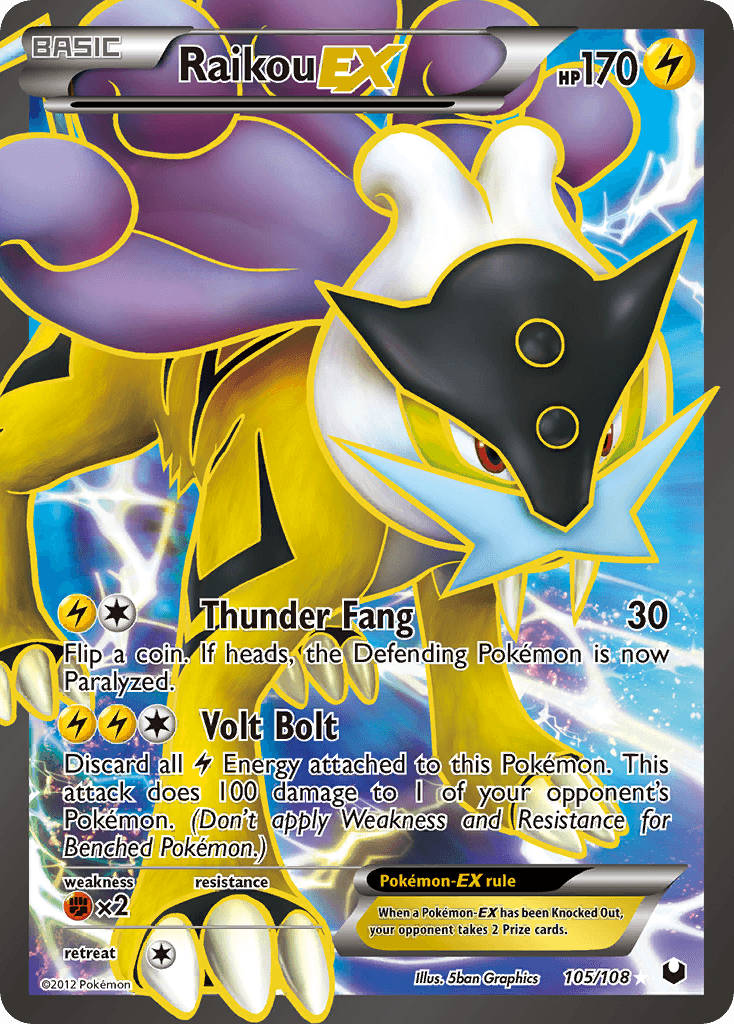 Raikou-EX, carta 105 de Dark Explorers