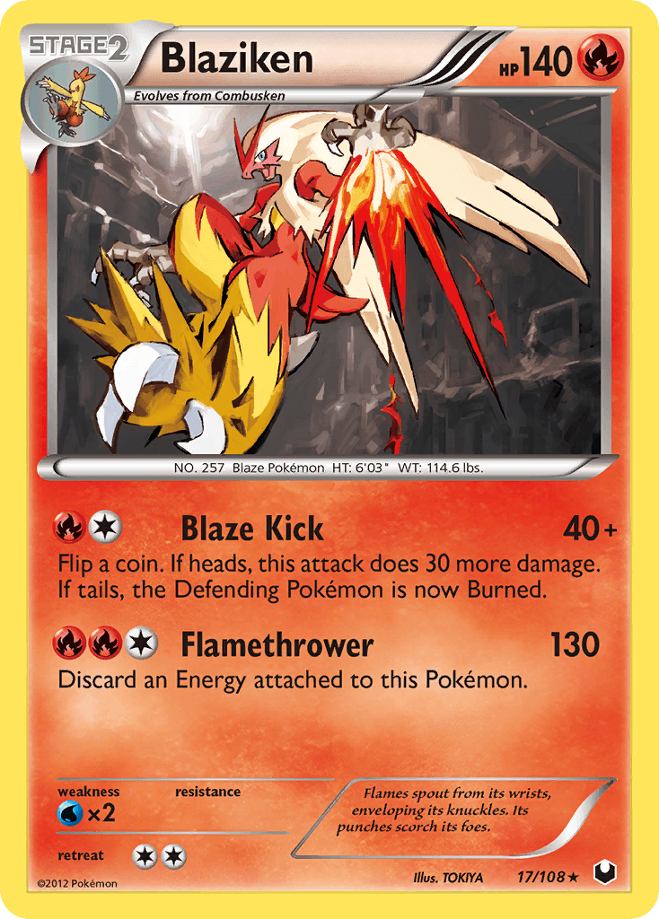 Blaziken, carta 17 de Dark Explorers