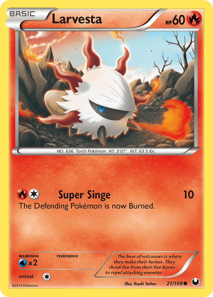 Larvesta, carta 21 de Dark Explorers