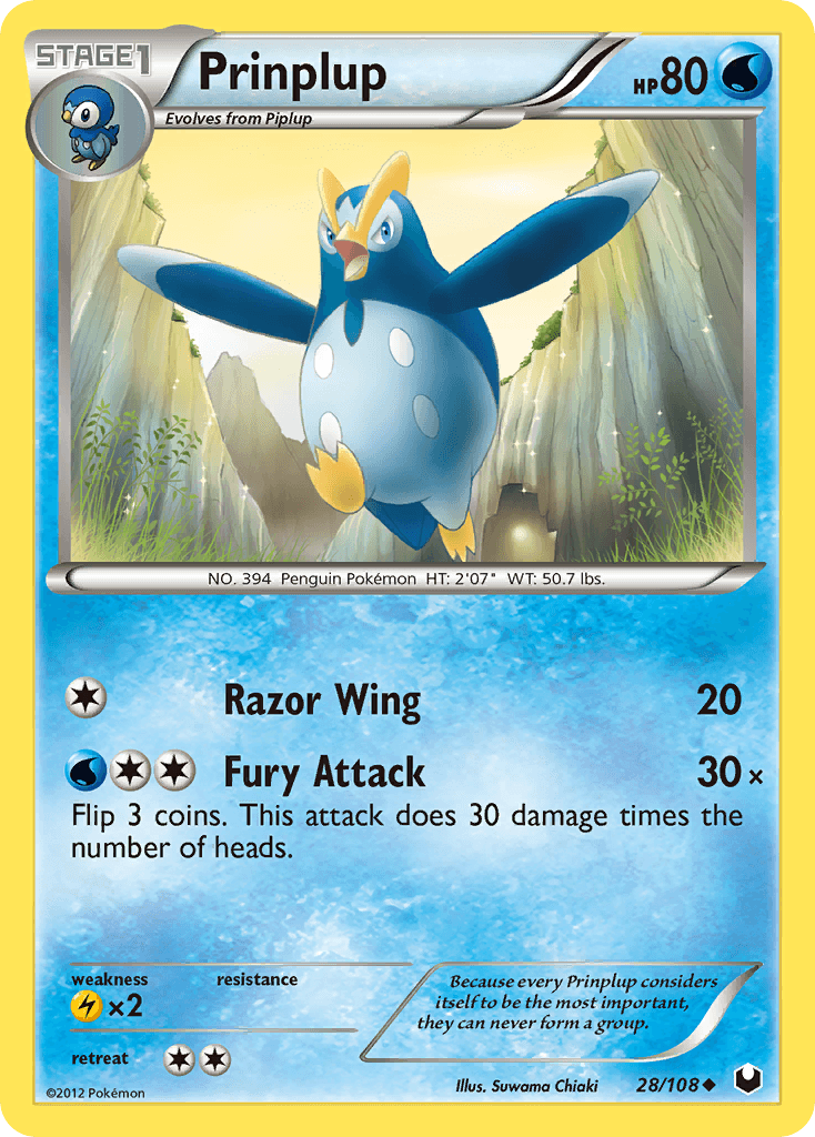Prinplup, carta 28 de Dark Explorers