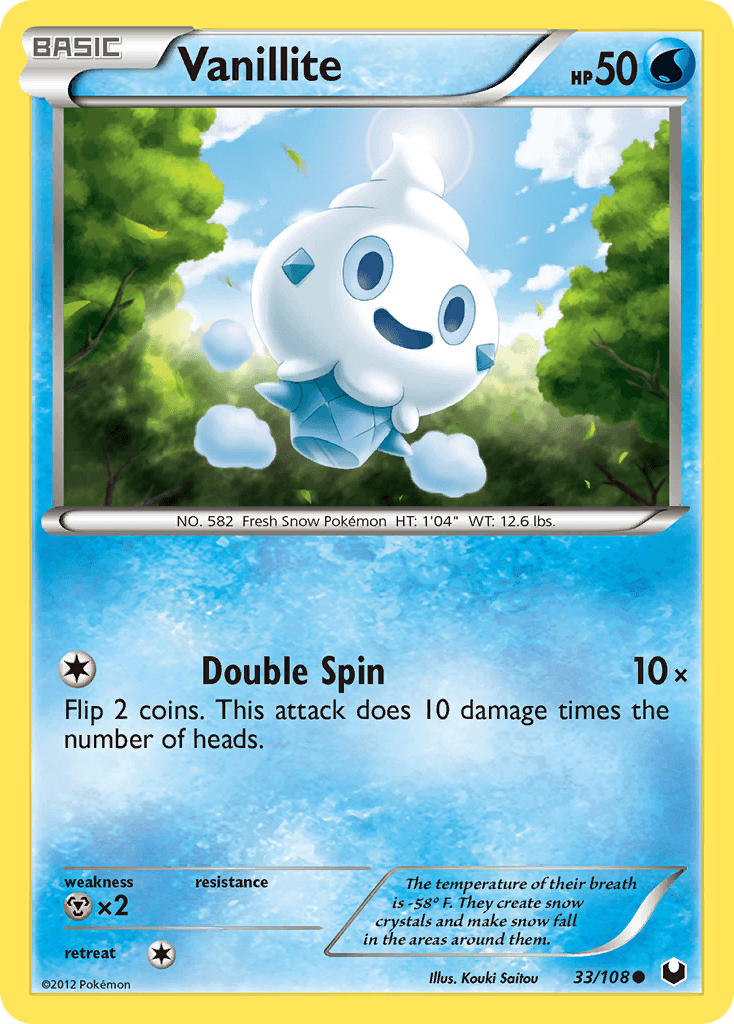 Vanillite, carta 33 de Dark Explorers