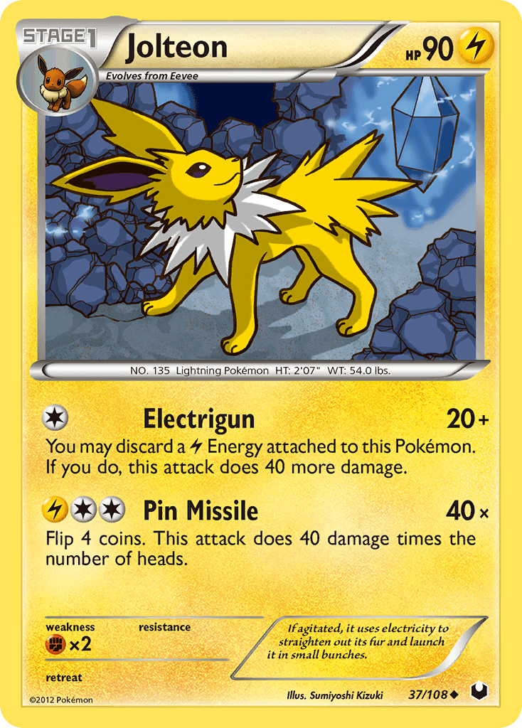 Jolteon, carta 37 de Dark Explorers