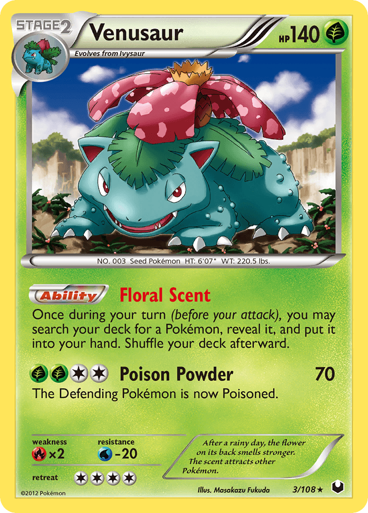 Venusaur, carta 3 de Dark Explorers