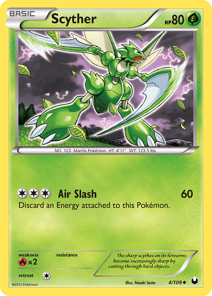 Scyther, carta 4 de Dark Explorers