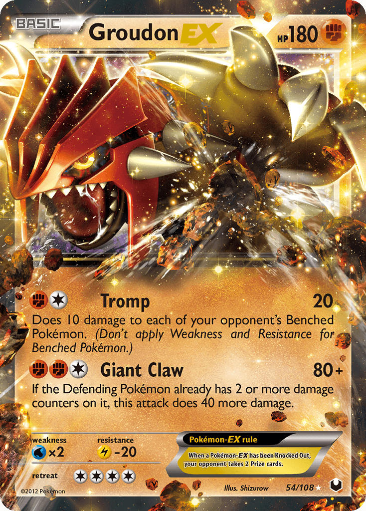 Groudon-EX, carta 54 de Dark Explorers