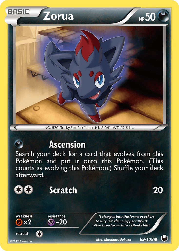 Zorua, carta 69 de Dark Explorers