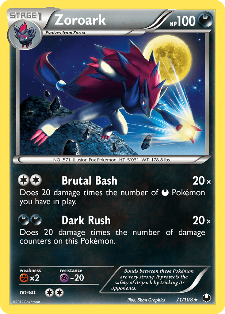 Zoroark, carta 71 de Dark Explorers