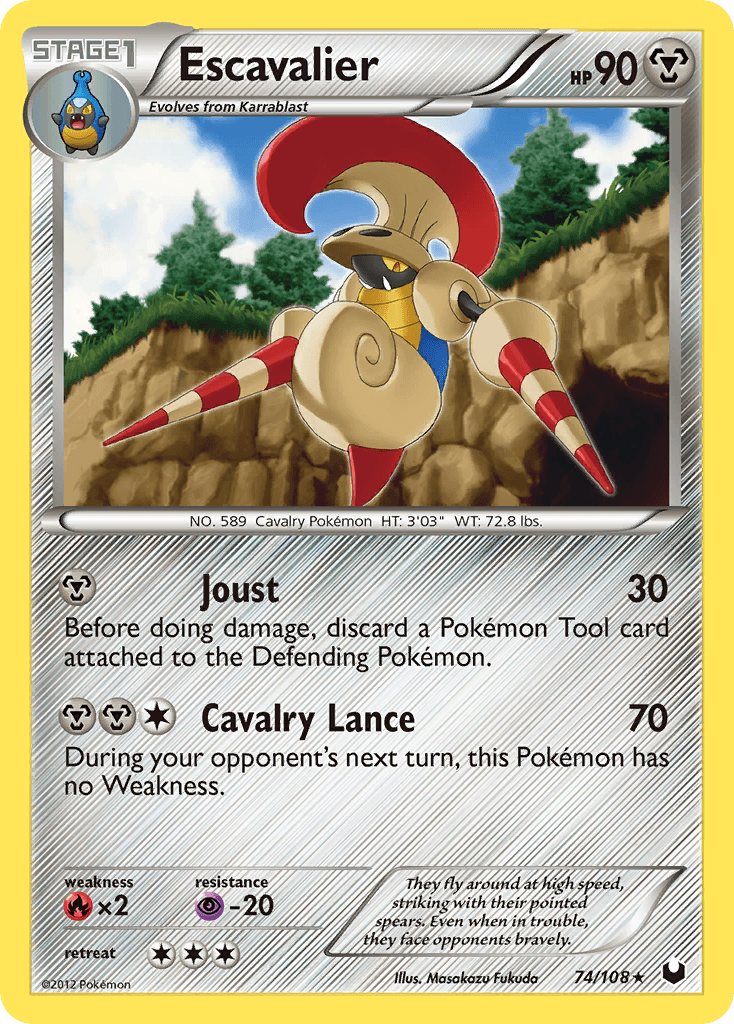 Escavalier, carta 74 de Dark Explorers