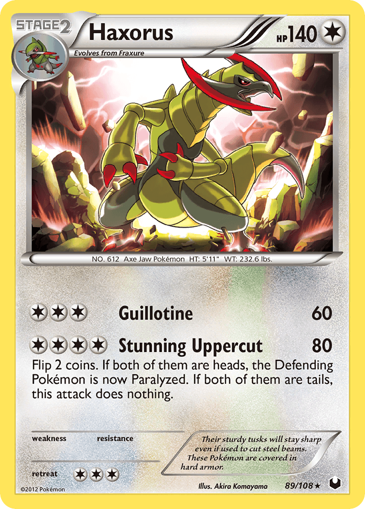 Haxorus, carta 89 de Dark Explorers
