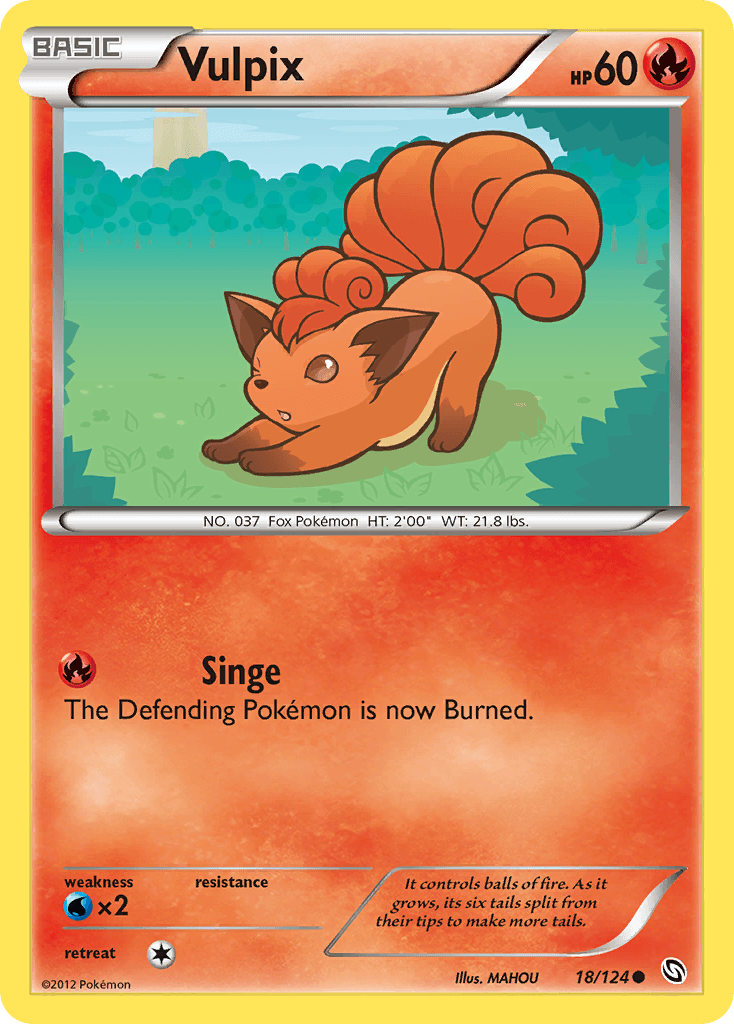 Vulpix, carta 18 de Dragons Exalted