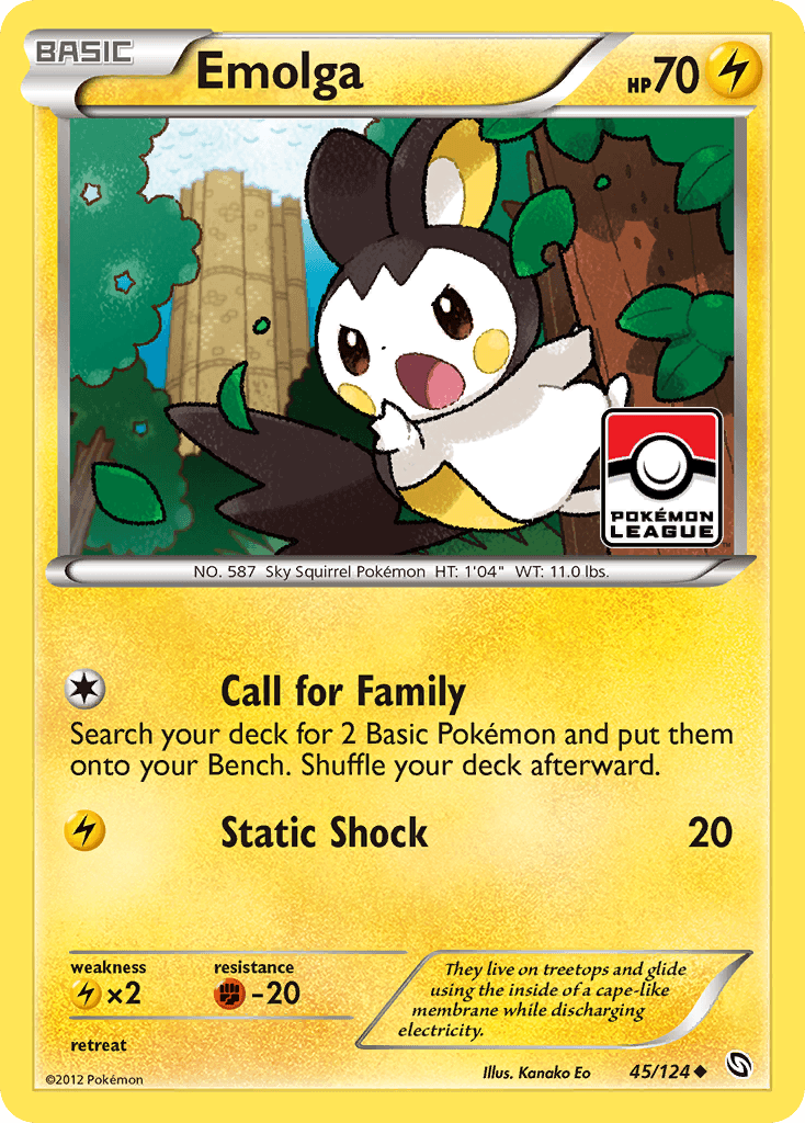 Emolga, carta 45 de Dragons Exalted