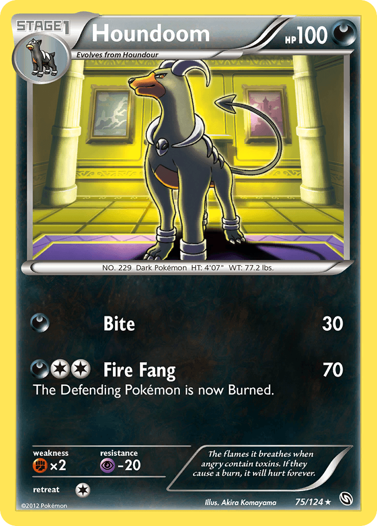 Houndoom, carta 75 de Dragons Exalted