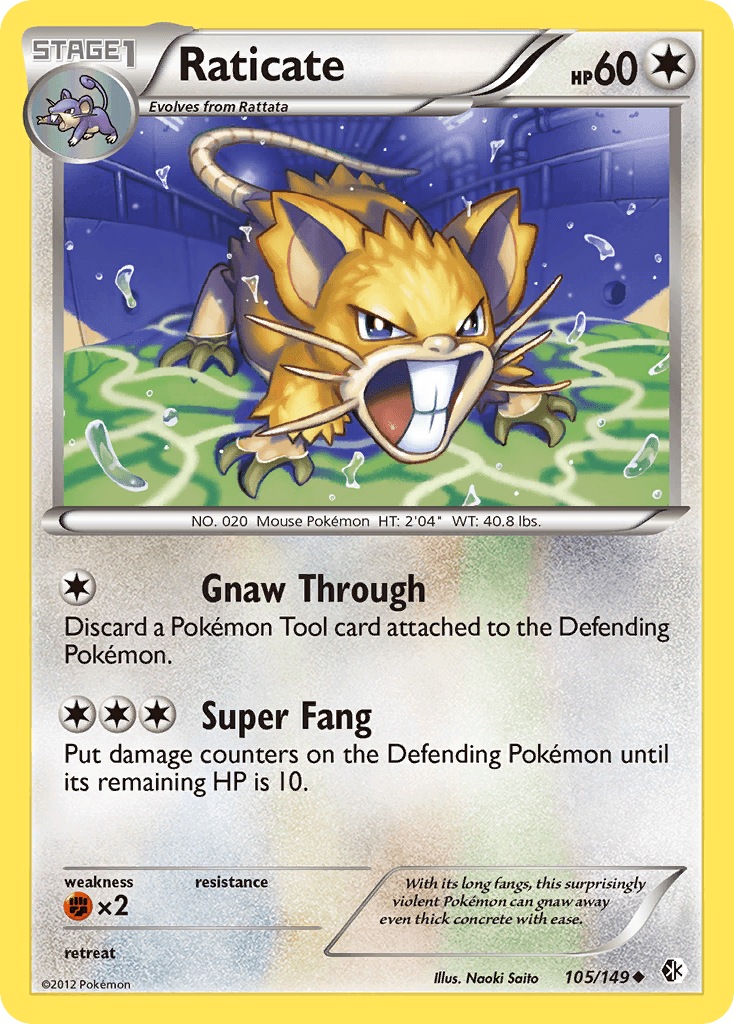 Raticate, carta 105 de Boundaries Crossed