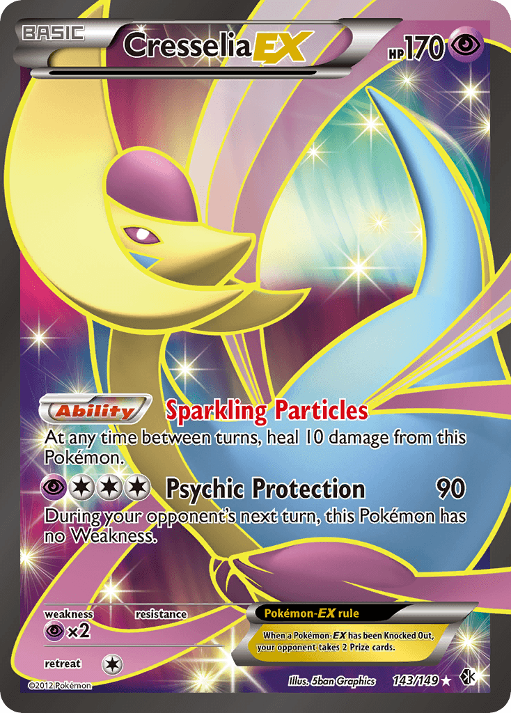 Cresselia-EX, carta 143 de Boundaries Crossed