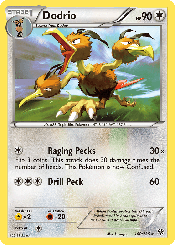 Dodrio, carta 100 de Plasma Storm