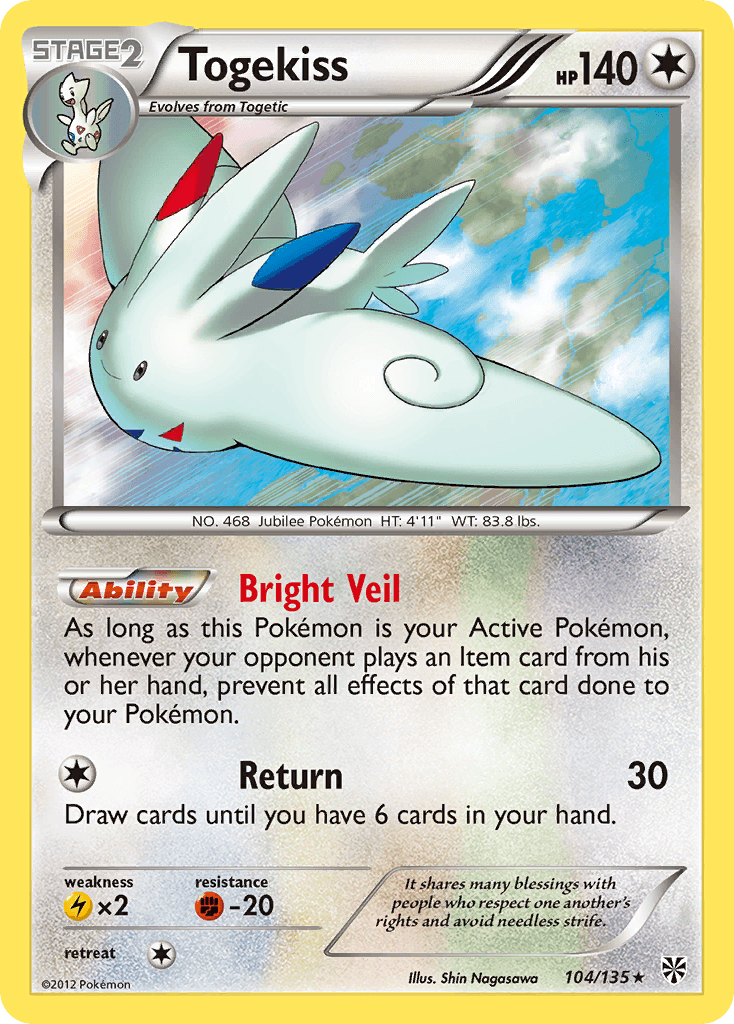 Togekiss, carta 104 de Plasma Storm