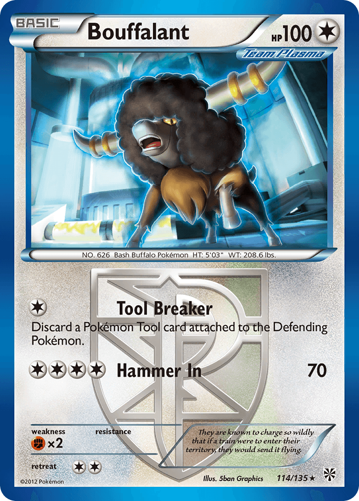 Bouffalant, carta 114 de Plasma Storm
