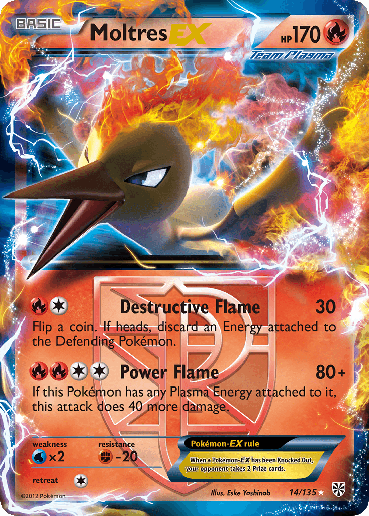 Moltres-EX, carta 14 de Plasma Storm
