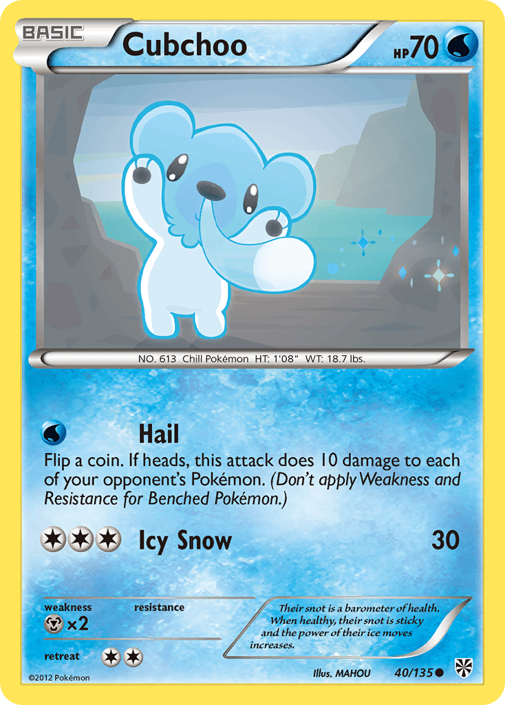 Cubchoo, carta 40 de Plasma Storm
