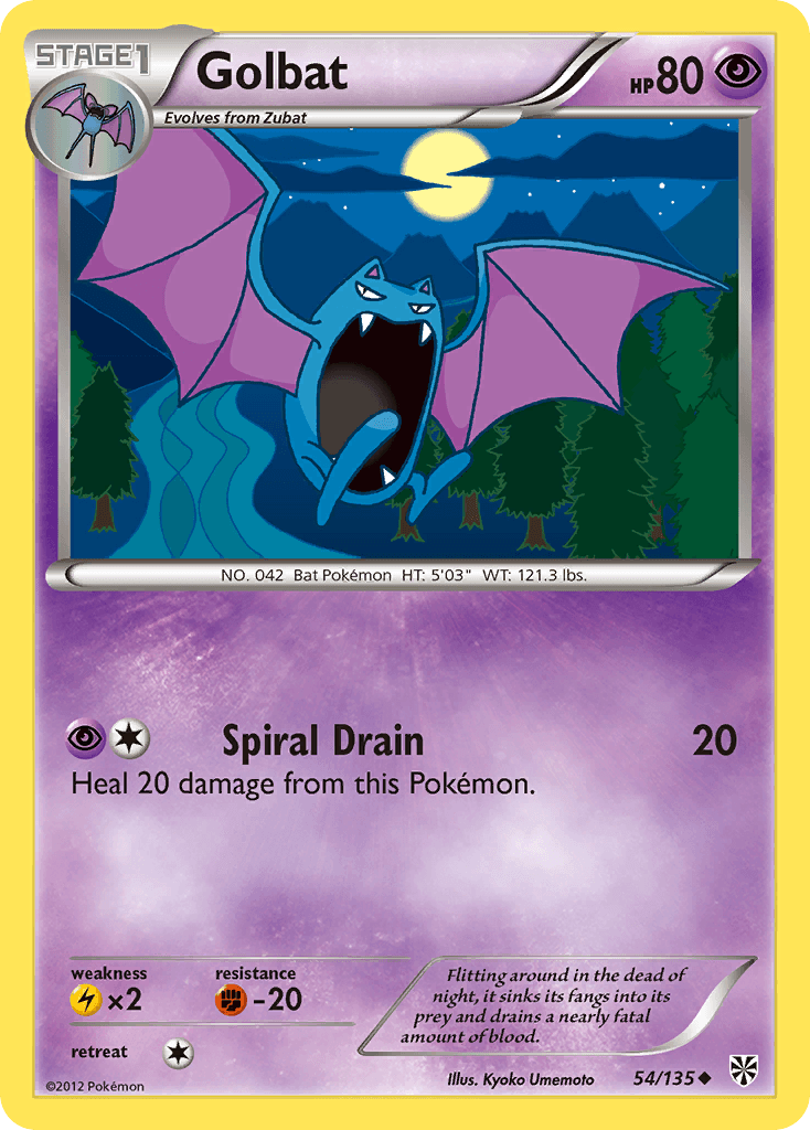 Golbat, carta 54 de Plasma Storm