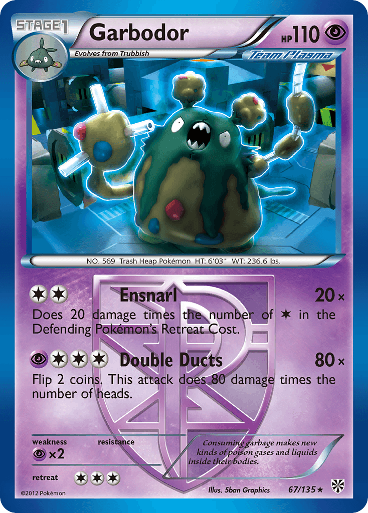 Garbodor, carta 67 de Plasma Storm