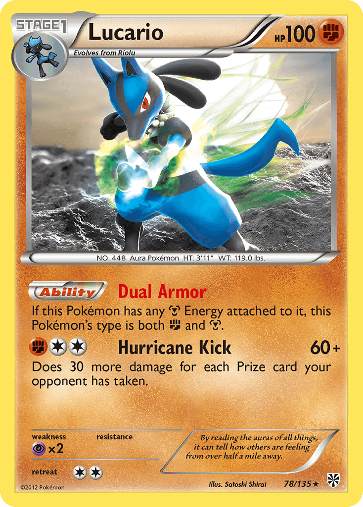 Lucario, carta 78 de Plasma Storm