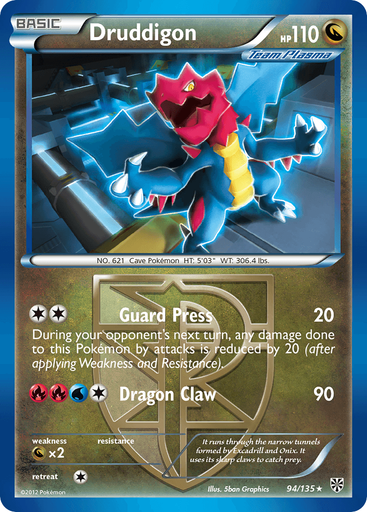 Druddigon, carta 94 de Plasma Storm