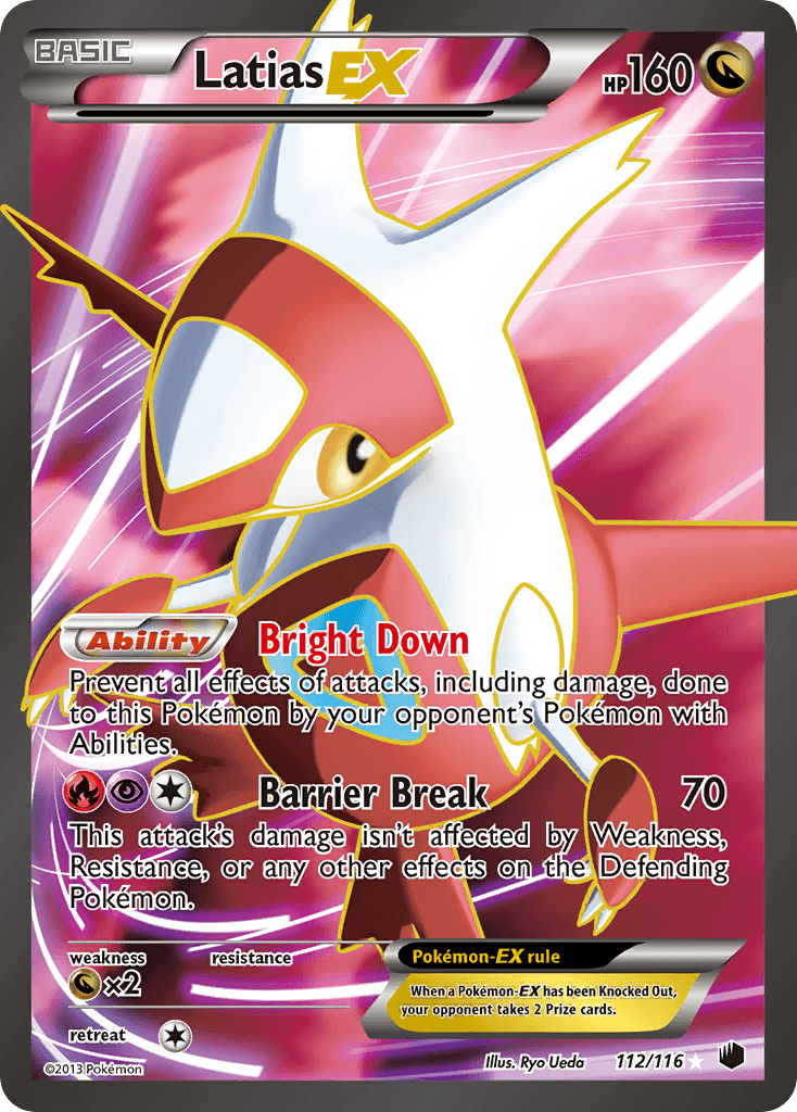 Latias-EX, carta 112 de Plasma Freeze