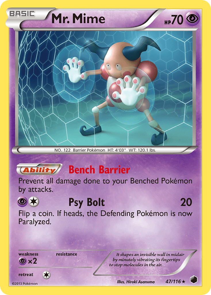 Mr. Mime, carta 47 de Plasma Freeze