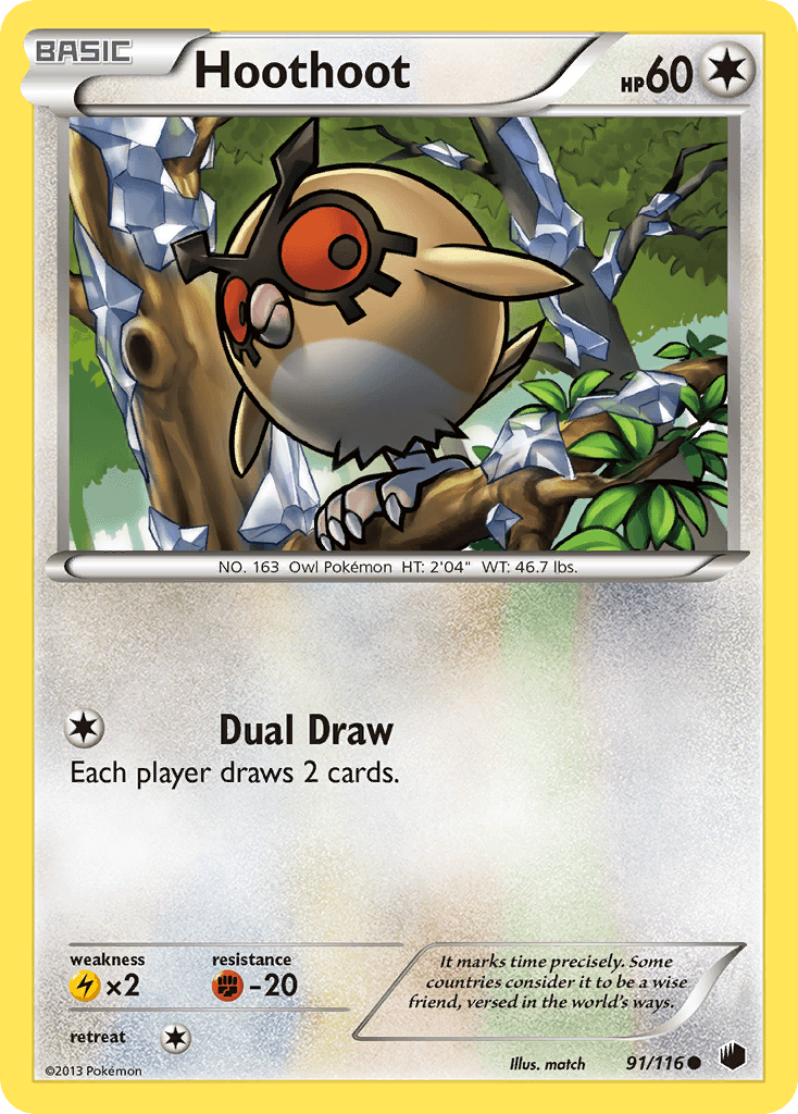 Hoothoot, carta 91 de Plasma Freeze