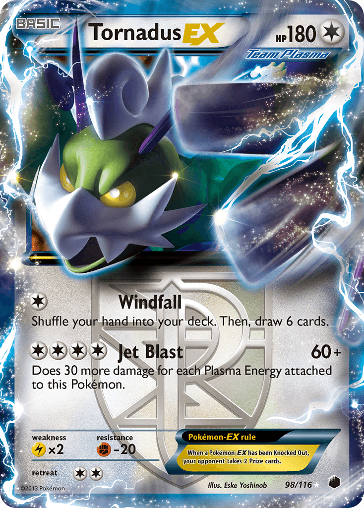 Tornadus-EX, carta 98 de Plasma Freeze